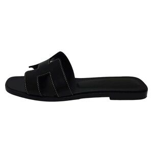 Hermes | Shoes | Hermes Egerie Sandal In Noir | Poshmark